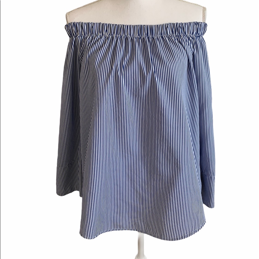 Kontrol Off The Shoulder Stripped Blouse